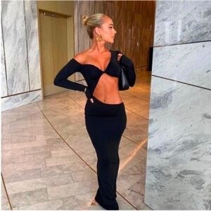 White Fox Boutique Black Cut-Out Dress